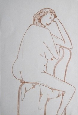 Naked on a chair 2