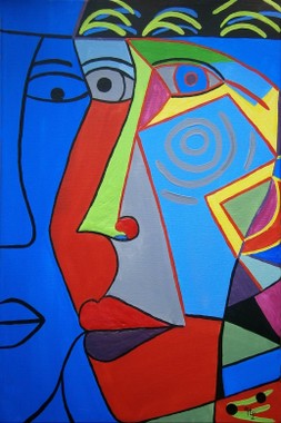 Visage coloré